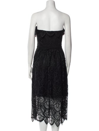Shoshanna Lace Pattern Midi Length Dress