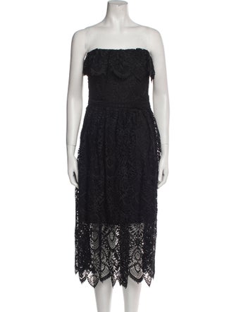 Shoshanna Lace Pattern Knee-Length Dress