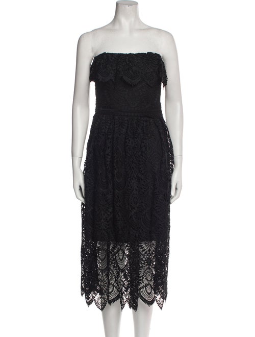 Shoshanna Lace Pattern Knee-Length Dress