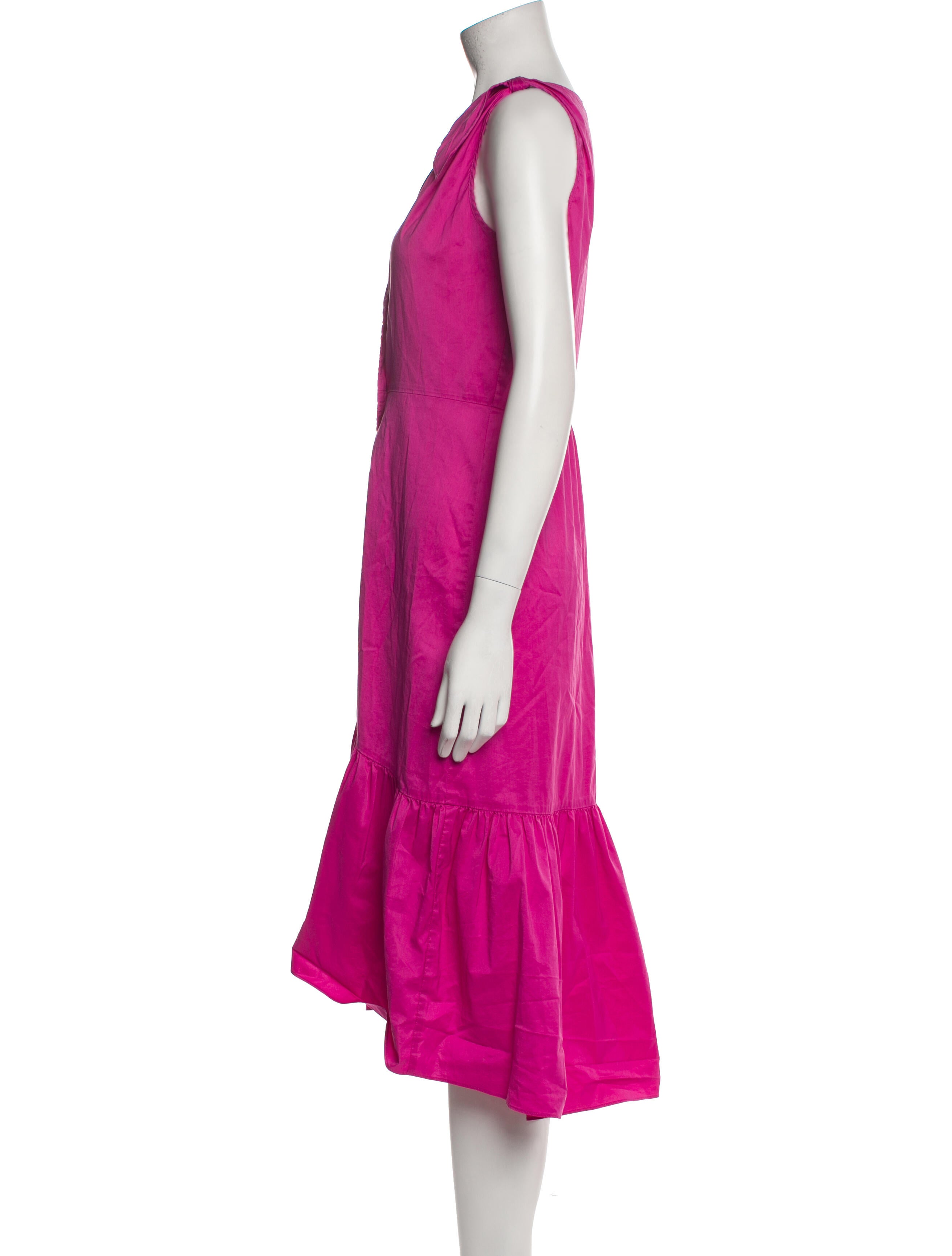 Shoshanna V-Neck Midi Length Dress