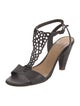 Coclico Leather Lasercut Accents T-Strap Sandals