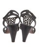 Coclico Leather Lasercut Accents T-Strap Sandals
