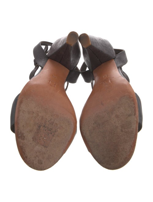 Coclico Leather Lasercut Accents T-Strap Sandals