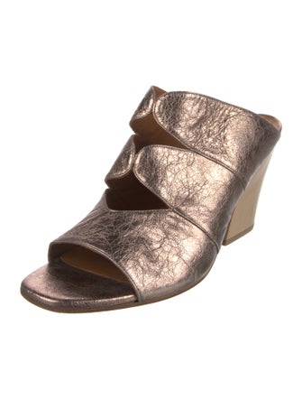 Coclico Leather Animal Print Slides