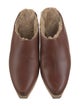 Coclico Leather Fur Trim Mules