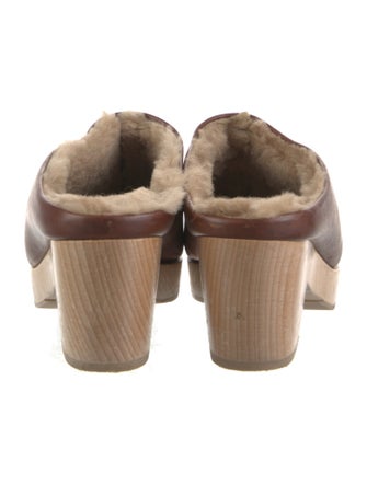 Coclico Leather Fur Trim Mules