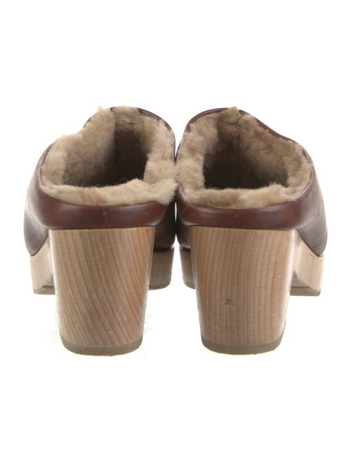 Coclico Leather Fur Trim Mules