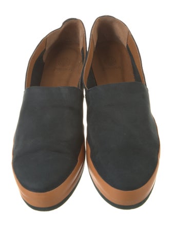 Coclico Suede Leather Trim Embellishment Loafers