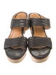 Coclico Embossed Leather Animal Print Slides