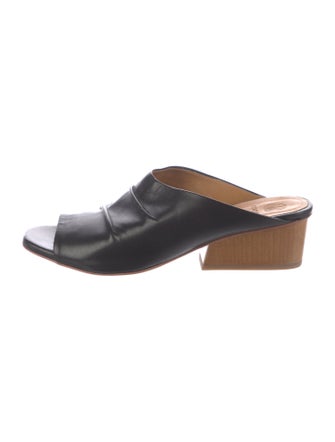 Coclico Leather Colorblock Pattern Slides