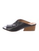 Coclico Leather Colorblock Pattern Slides