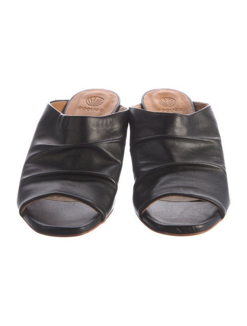 Coclico Leather Colorblock Pattern Slides