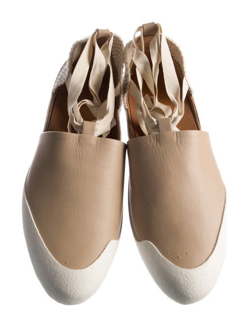 Coclico Leather Colorblock Pattern Slingback Flats