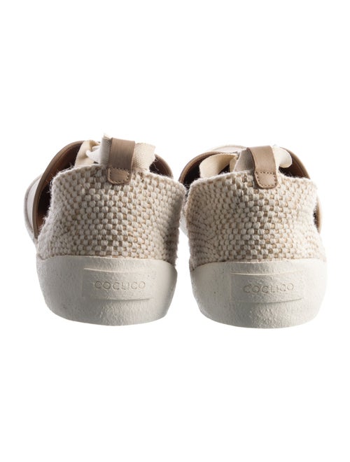 Coclico Leather Colorblock Pattern Slingback Flats