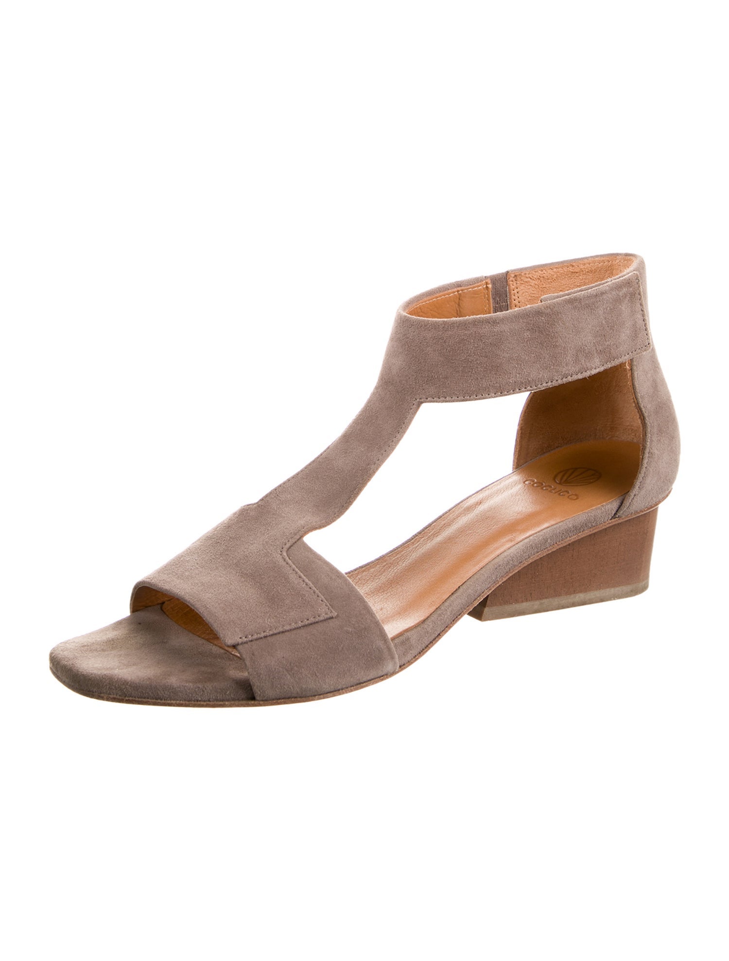 Coclico Suede T-Strap Sandals