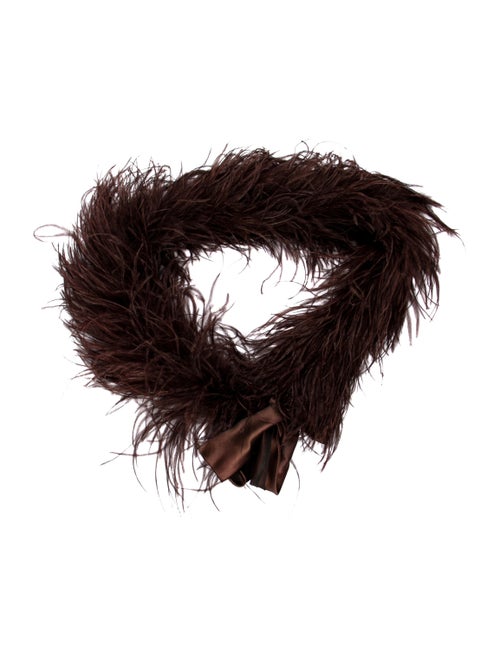 Annabelle Solid Feather Boa Brown