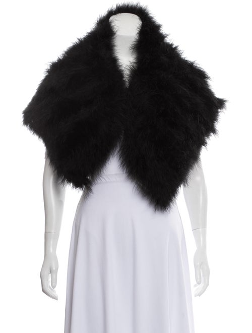 Annabelle Marabou Feather Shrug Black