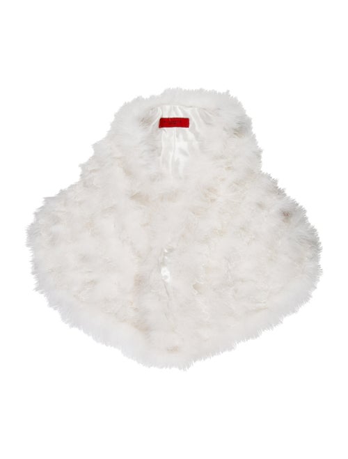 Annabelle Lace-Trimmed Feather Capelet