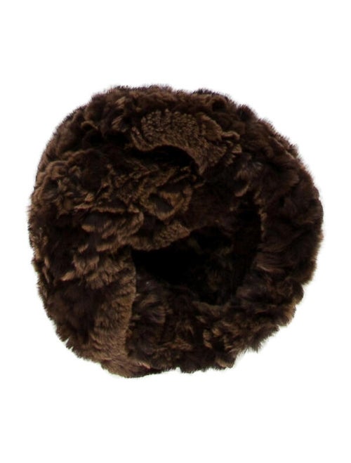 Annabelle Rabbit Fur Snood Brown