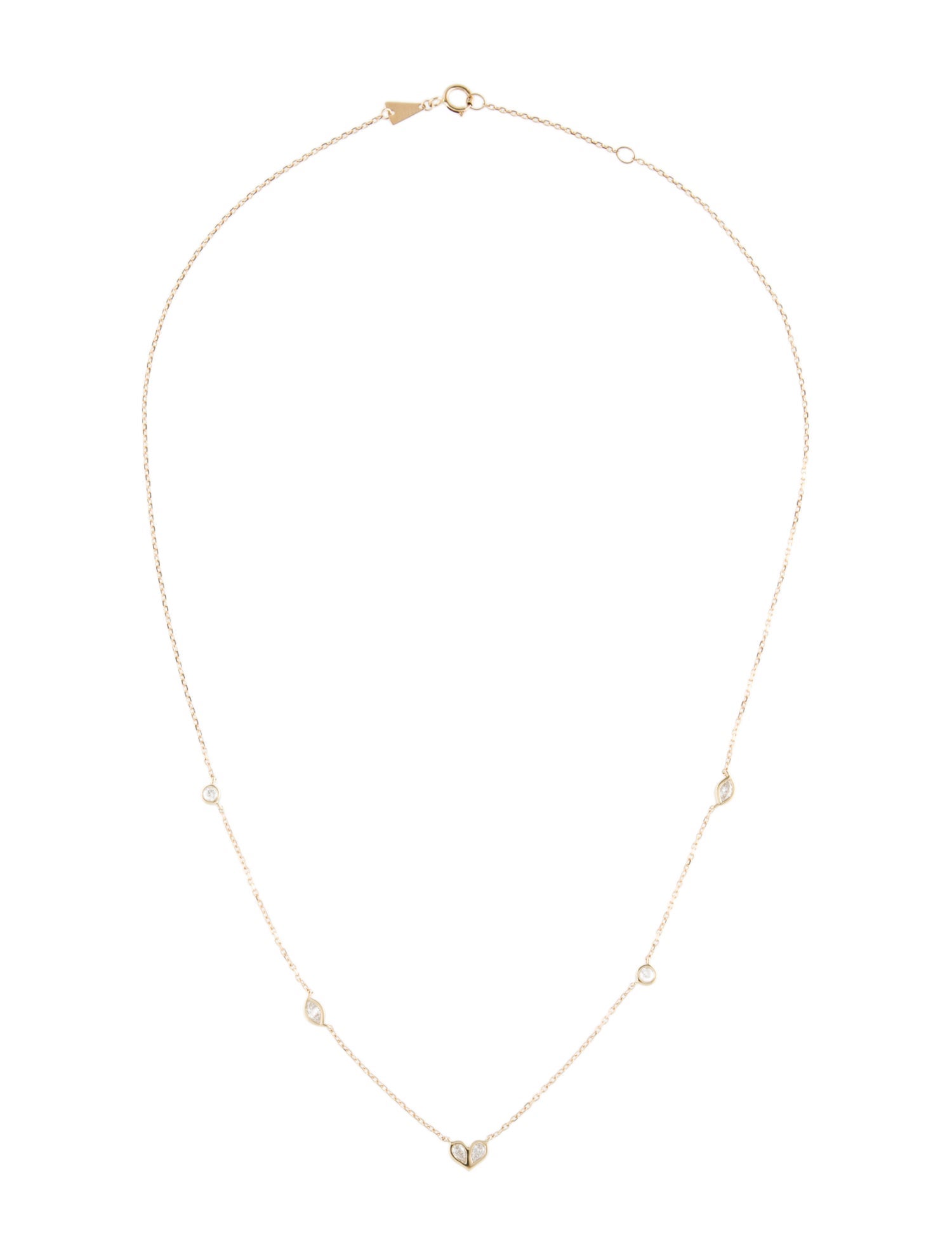 Tiffany & Co. 18K Diamond Station Necklace 18K Yellow Gold Station