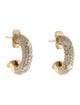 Adina Reyter 14K Diamond Chunky Tube J Hoop Drop Earrings