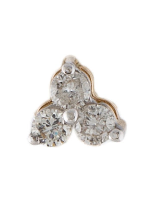 Adina Reyter 14K Diamond Three-Stone Single Stud Earring