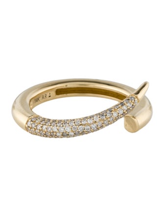 Adina Reyter 14K Diamond Thorn Chunky Wrap Ring