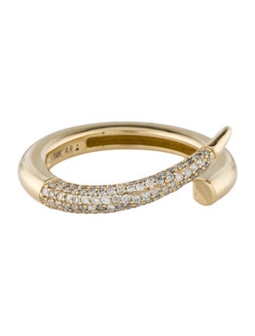 Adina Reyter Band 14K Diamond Thorn Chunky Wrap Ring 5