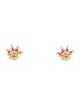 Adina Reyter 14K Ruby, Diamond & Opal Amalfi Half Flower Posts
