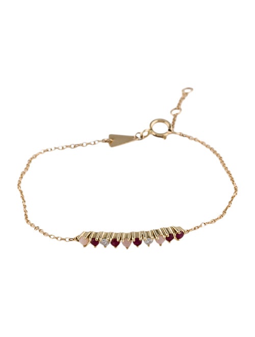 Adina Reyter 14K Ruby, Diamond & Pink Opal Amalfi Station Bracelet