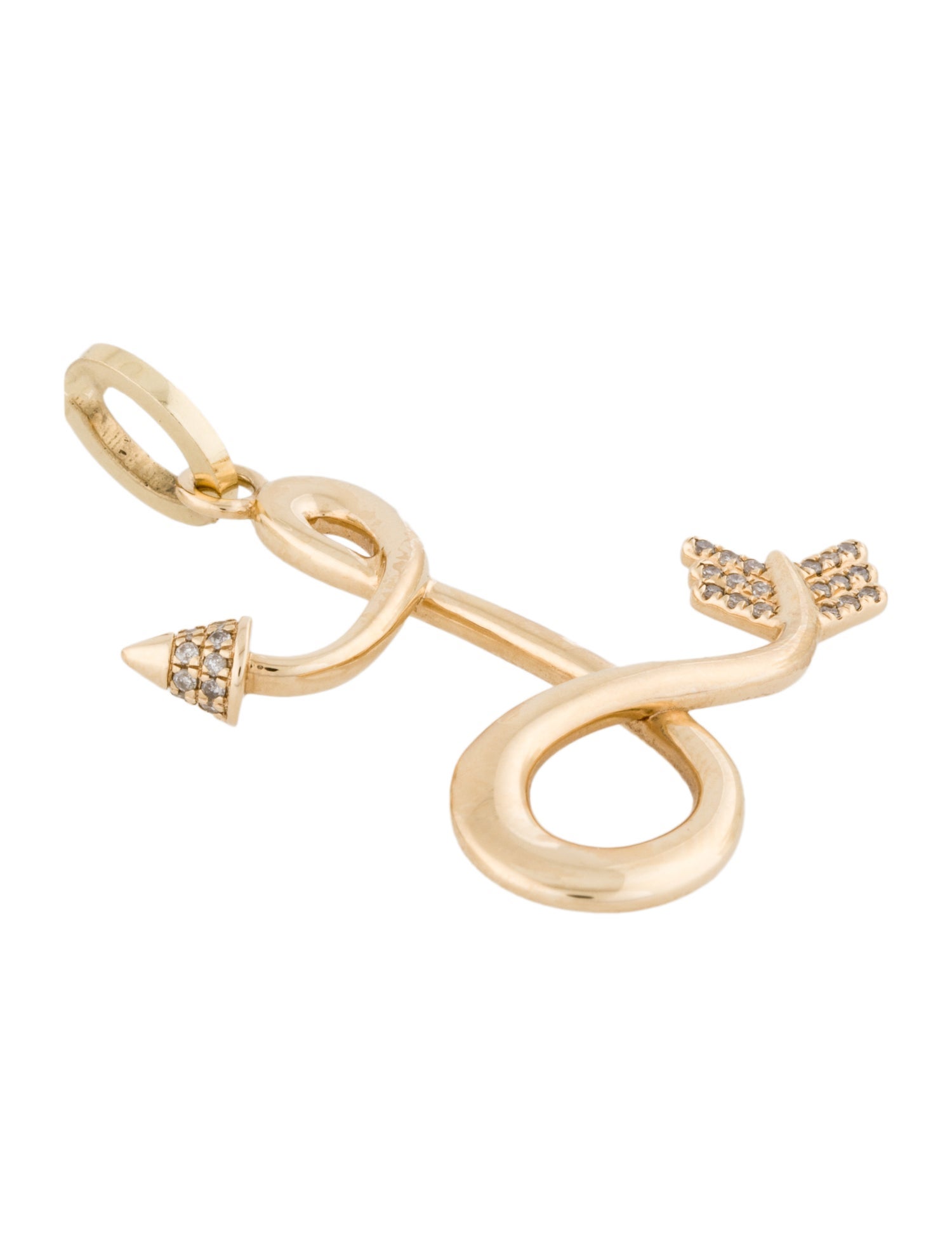 Adina Reyter 14K Diamond XL Hinged Arrow Initial 'L' Charm