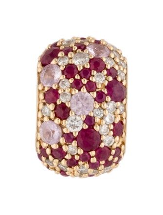 Adina Reyter 14K Diamond, Ruby & Sapphire Bead Charm