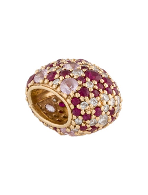Adina Reyter 14K Diamond, Ruby & Sapphire Bead Charm
