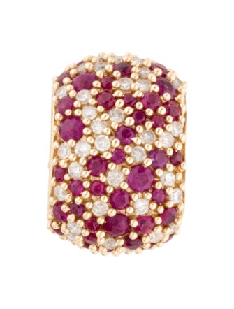 Adina Reyter 14K Ruby & Diamond Bead Pendant