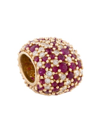 Adina Reyter 14K Ruby & Diamond Bead Pendant