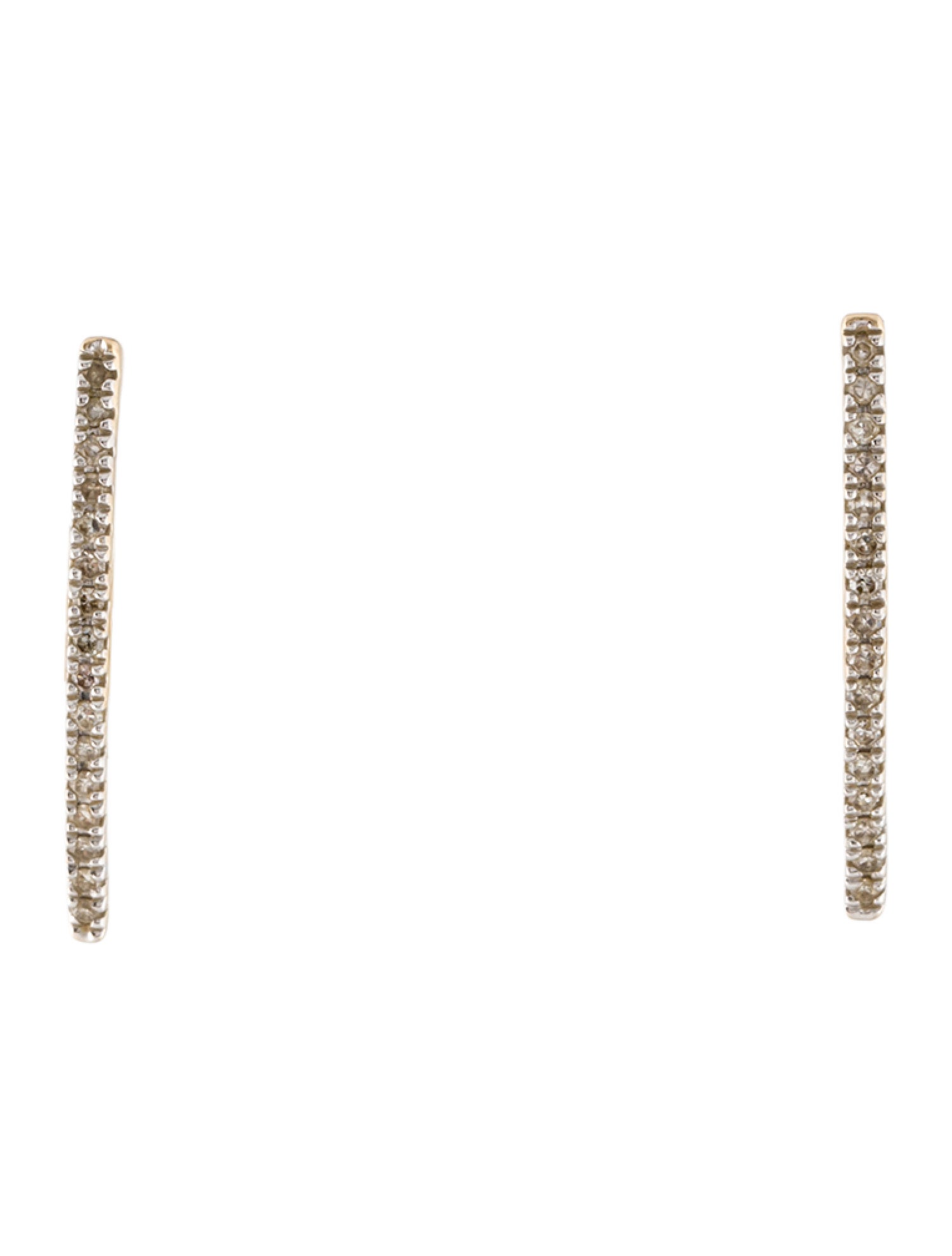 Adina Reyter 14K Diamond Curved Bar Stud Earrings