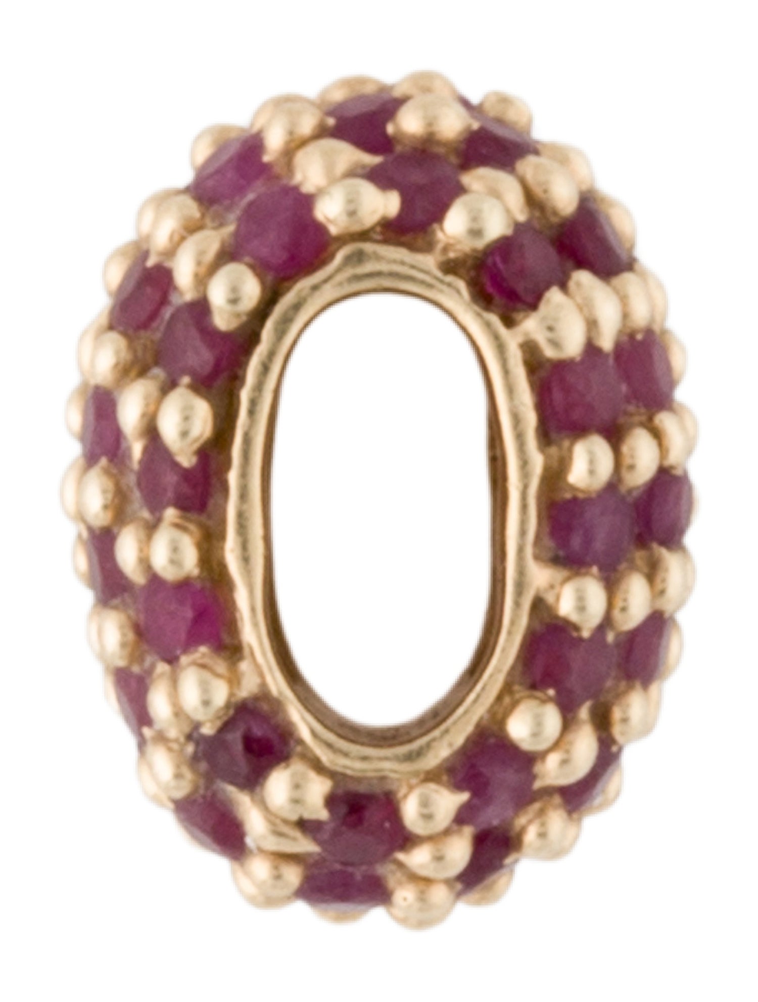 Adina Reyter 14K Ruby Wide Pavé Ruby Mini Bead