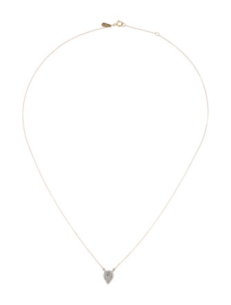 Adina Reyter Diamond Solid Pave Teardrop Pendant Necklace