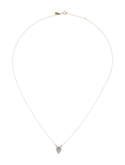 Adina Reyter Diamond Solid Pave Teardrop Pendant Necklace