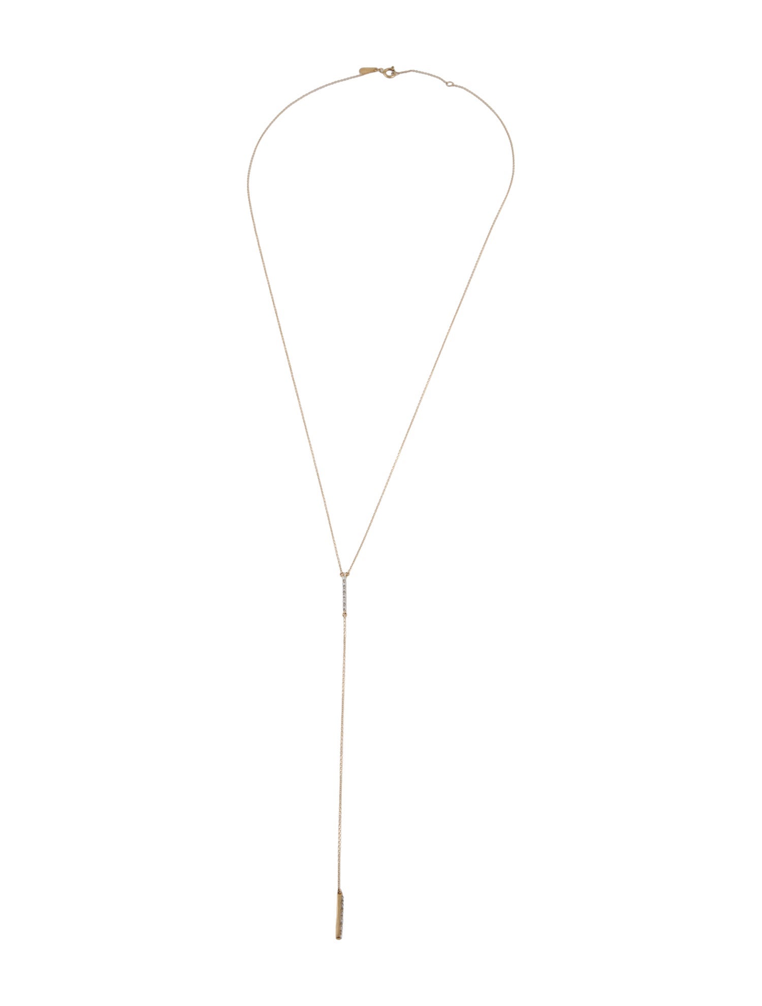 Adina Reyter 14K Diamond Bar Lariat Necklace
