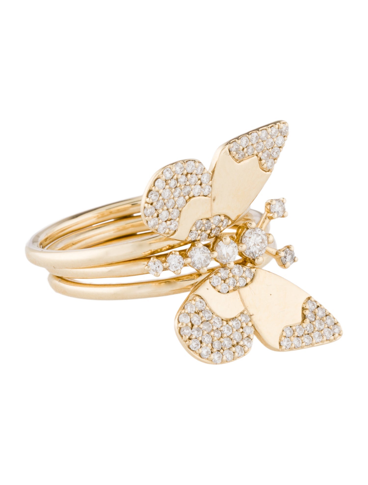 Adina Reyter 14K Diamond Enchanted Butterfly Ring Set