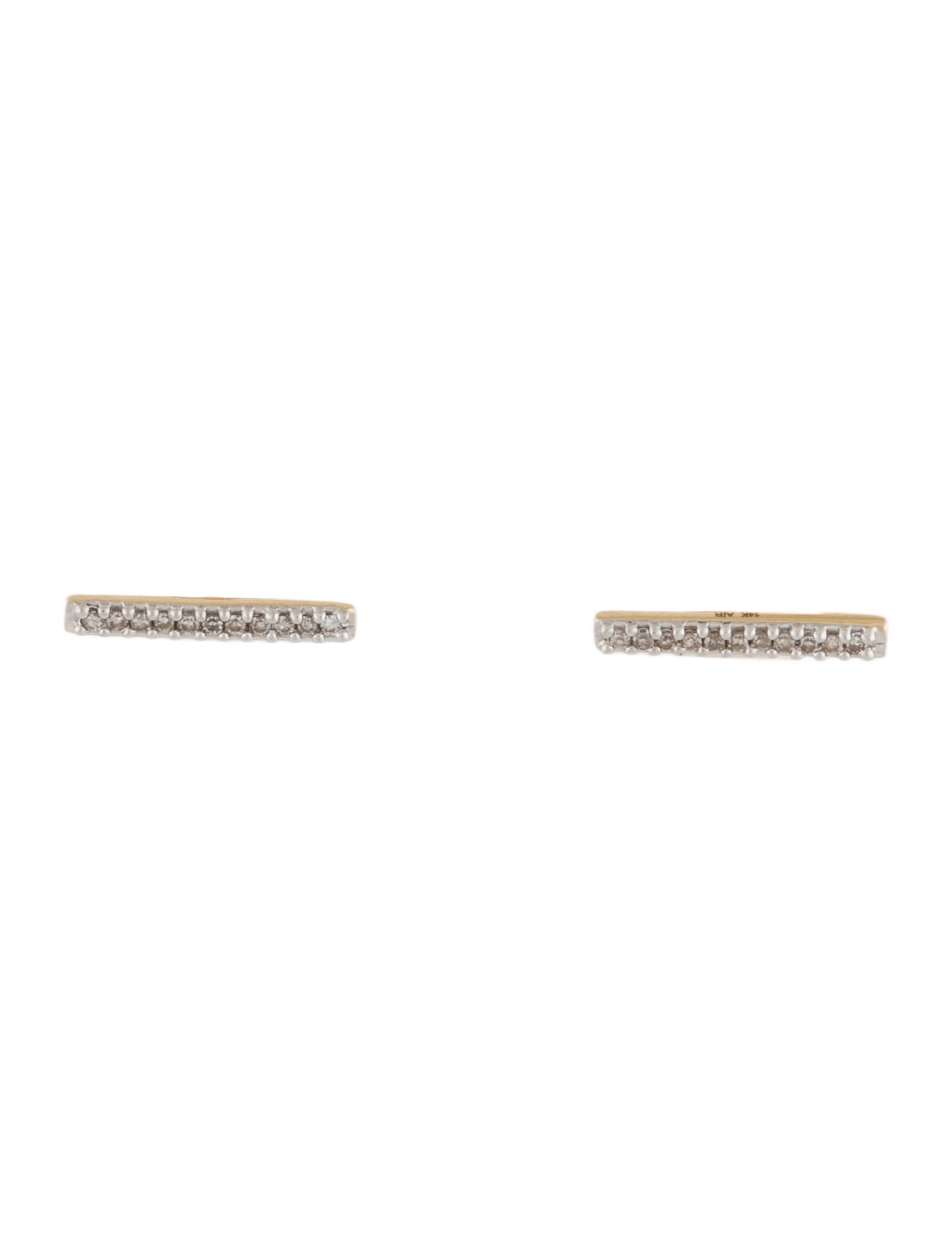 Adina Reyter 14K Diamond Bar Stud Earrings