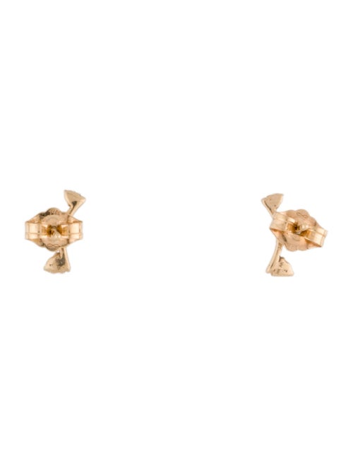 Adina Reyter 14K Diamond 3 Amigos Curve Stud Earrings