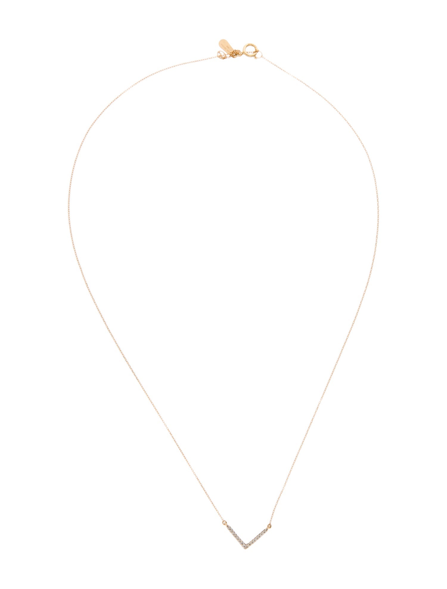 Adina Reyter 14K Diamond Pave V Pendant Necklace