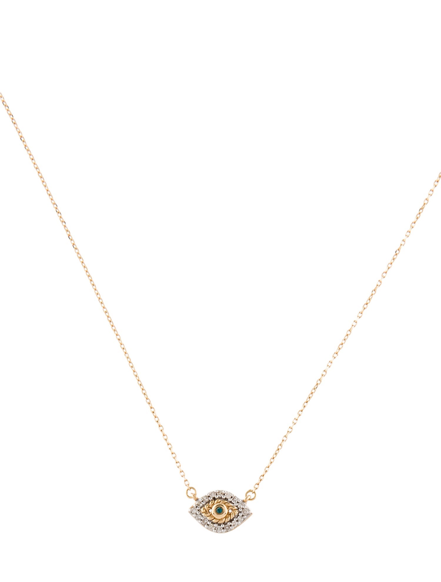 Adina Reyter 14K Diamond Evil Eye Pendant Necklace