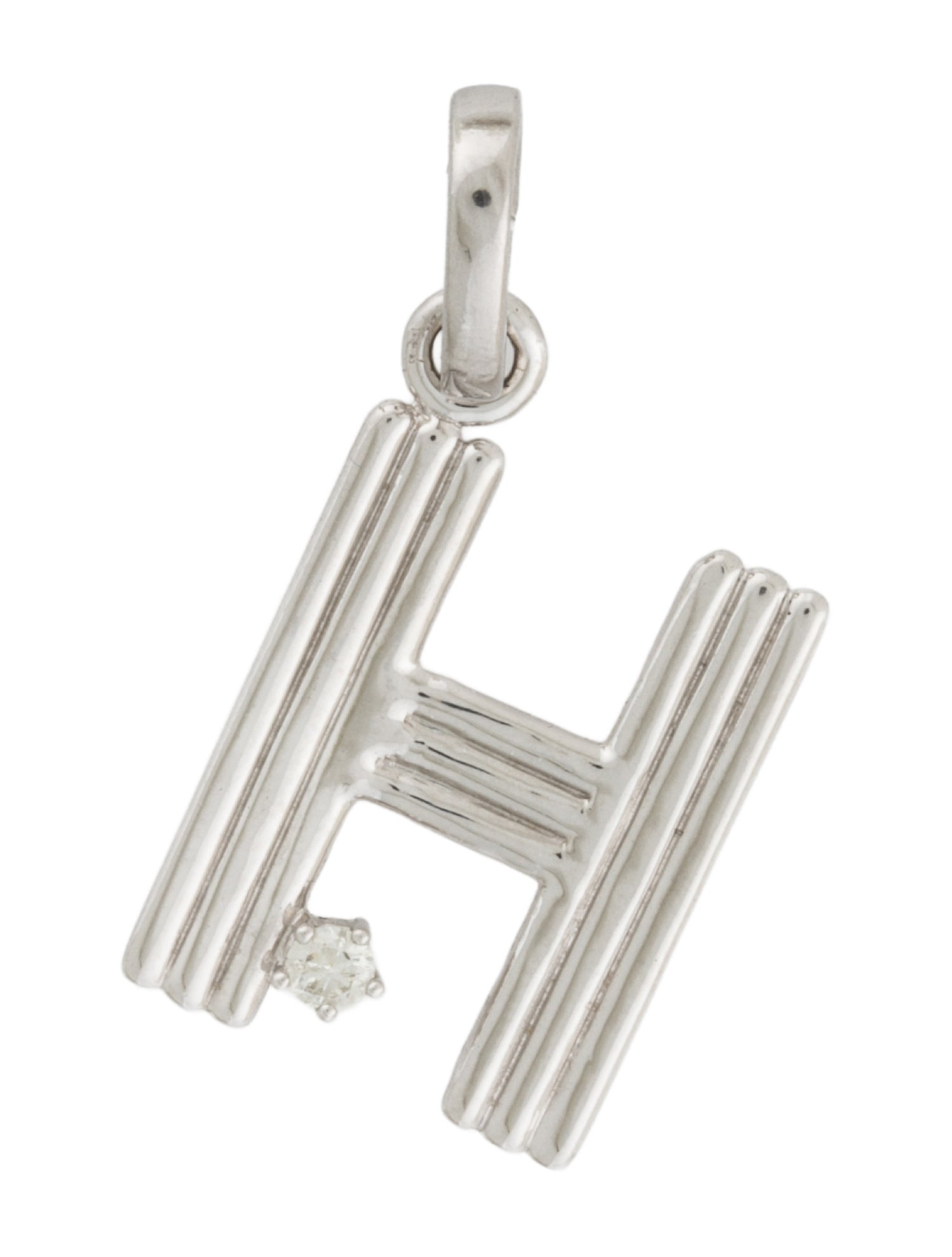 Adina Reyter Diamond Groovy Initial Hinged Charm Pendant