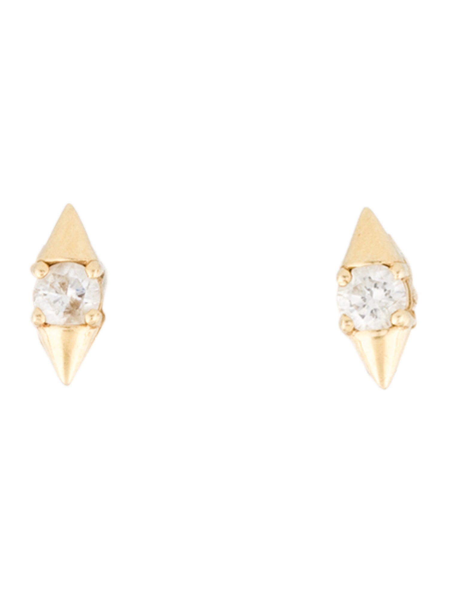 Adina Reyter 14K Diamond London Single Spike Stud Earrings