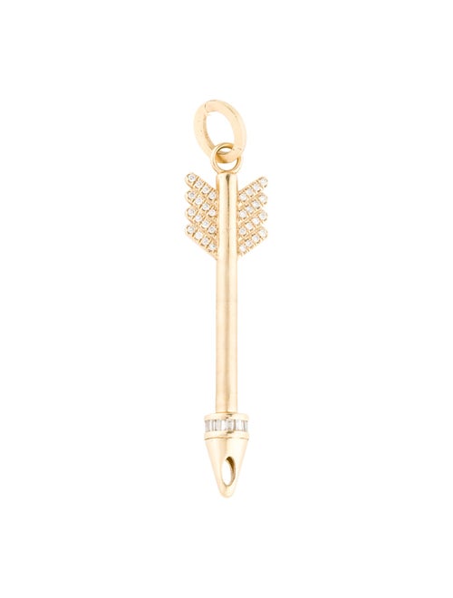 Adina Reyter 14K Diamond Arrow Hinged Charm Pendant
