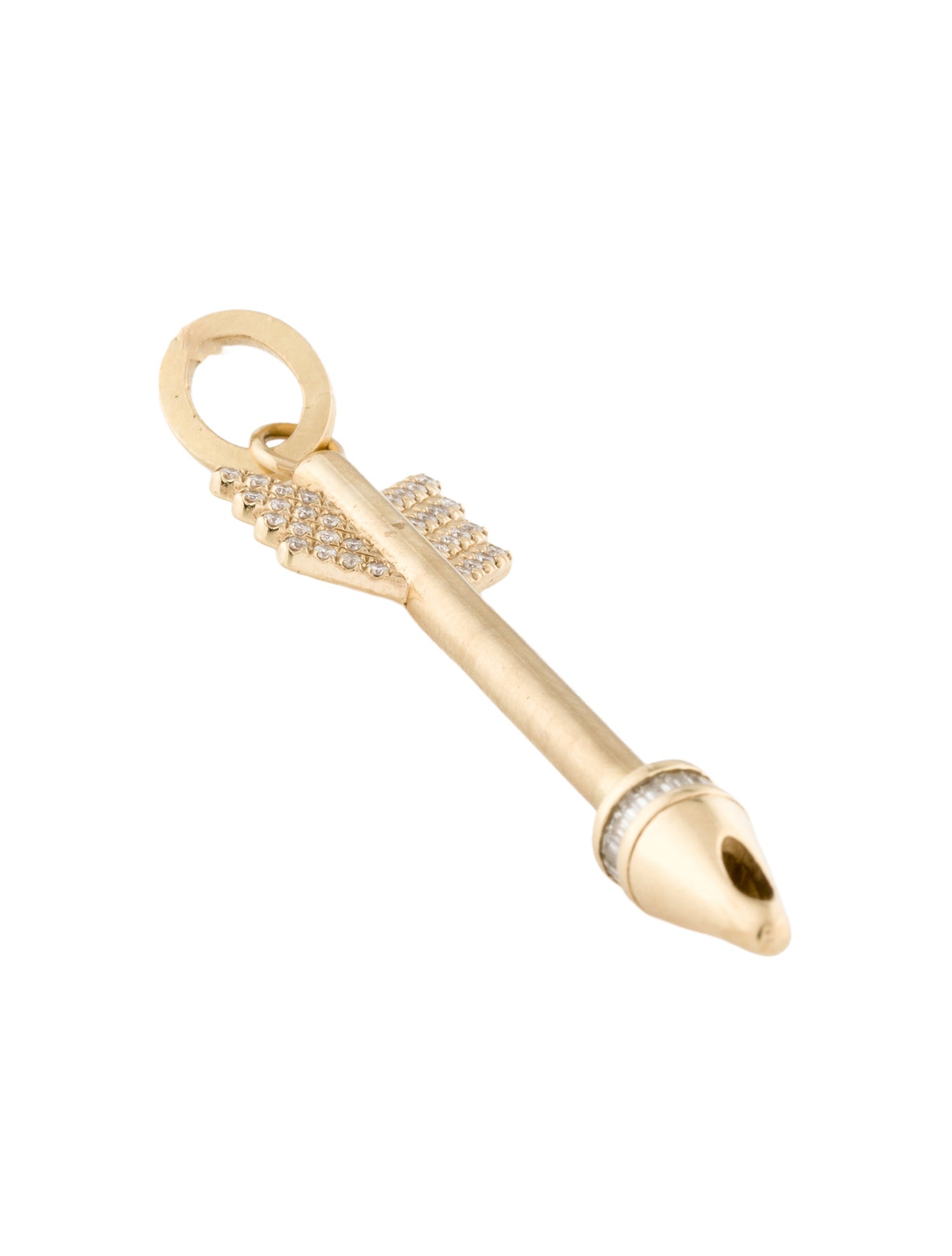 Adina Reyter 14K Diamond Arrow Hinged Charm Pendant