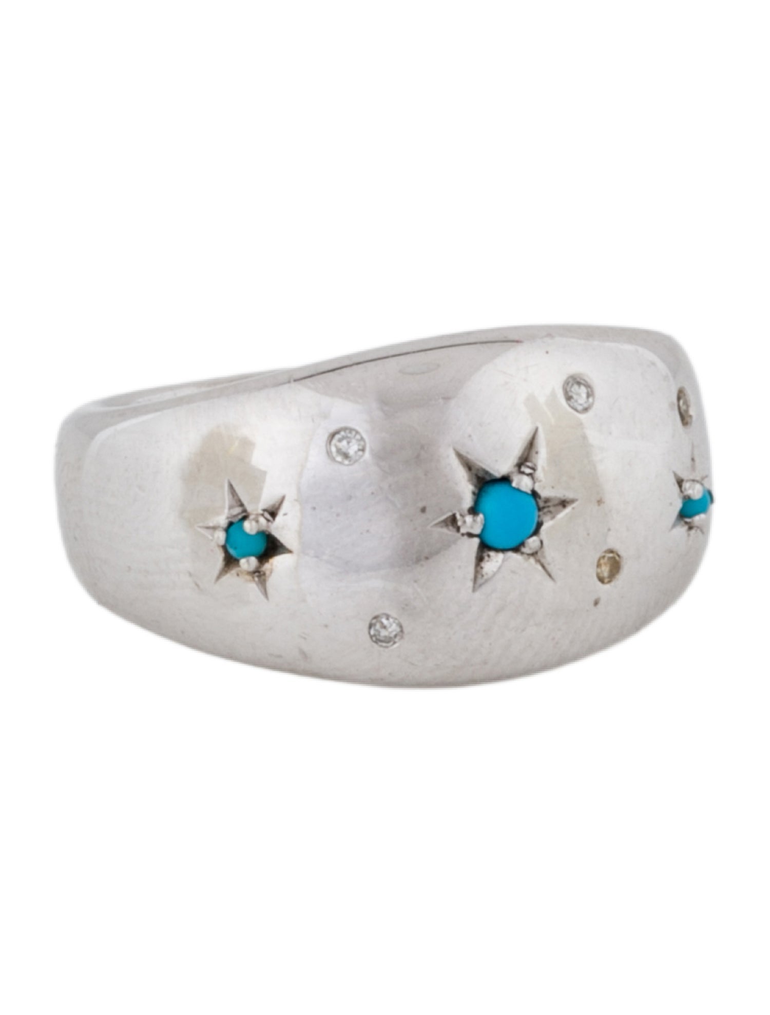 Adina Reyter Blue Stone & Diamond Celestial Dome Band
